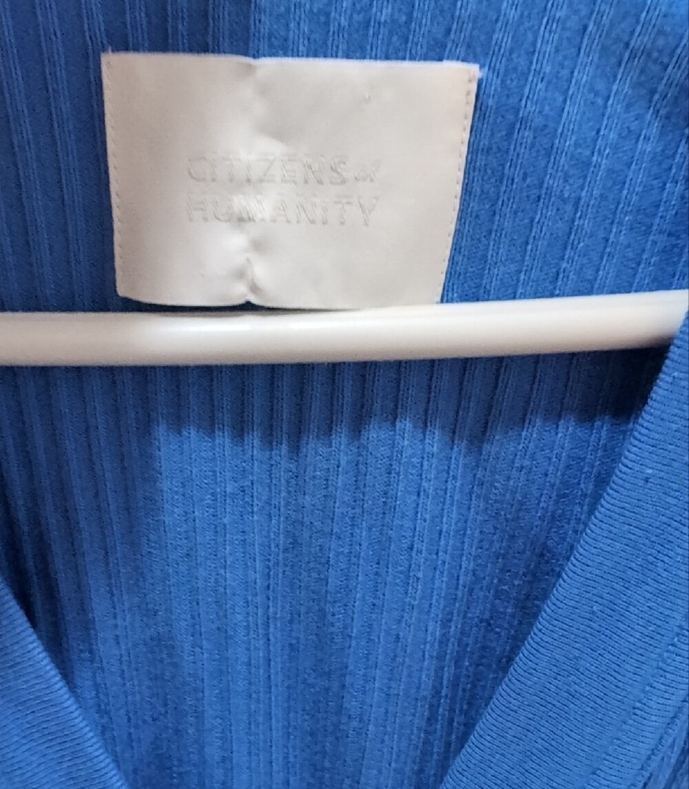 Citizens Of Humanity Freja Ribbed Cardigan Top in Yacht L - Picture 6 of 9